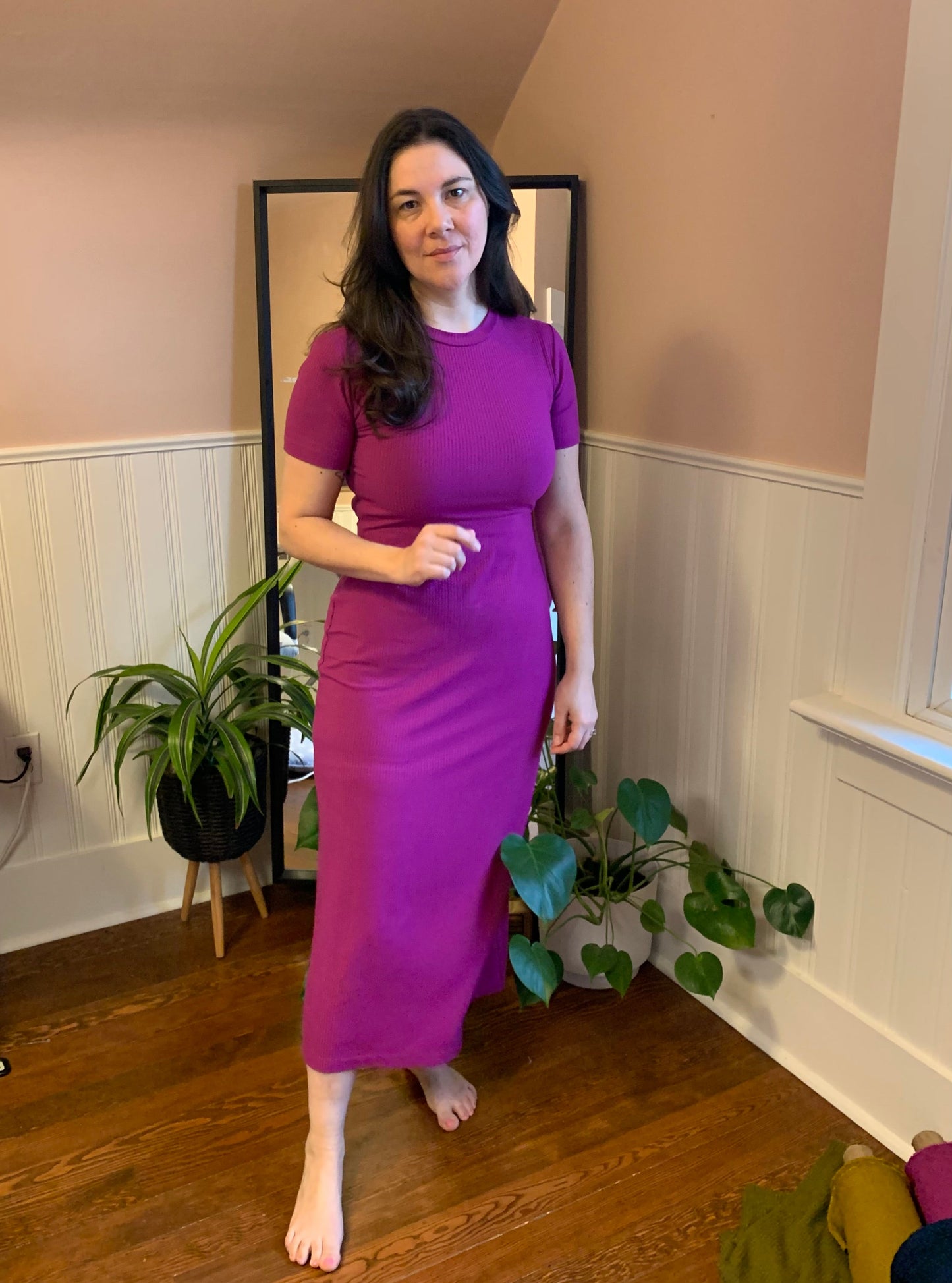 Rib Knit Crewneck Dress - Made to Order